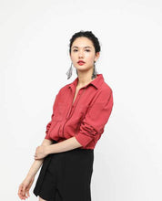 Load image into Gallery viewer, OVERSIZED SHIRT BLOUSE - OSMOSE ONLINE SHOPPING