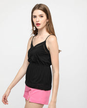 Load image into Gallery viewer, EYELET CAMI PEPLUM TOP - OSMOSE ONLINE SHOPPING