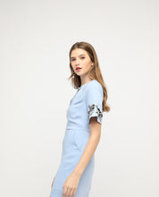 Load image into Gallery viewer, CROCHET APPLIQUE SLEEVED DRESS - OSMOSE ONLINE SHOPPING