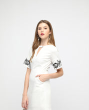 Load image into Gallery viewer, CROCHET APPLIQUE SLEEVED DRESS - OSMOSE ONLINE SHOPPING