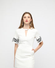 Load image into Gallery viewer, CROCHET APPLIQUE SLEEVED DRESS - OSMOSE ONLINE SHOPPING