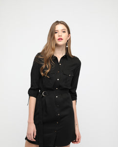 ELIZA BELTED SHIRTDRESS - OSMOSE ONLINE SHOPPING