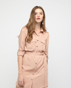 ELIZA BELTED SHIRTDRESS - OSMOSE ONLINE SHOPPING