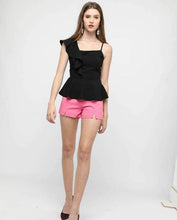 Load image into Gallery viewer, SIDE RUFFLE PEPLUM BLOUSE - OSMOSE ONLINE SHOPPING