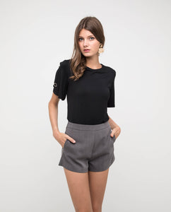 EYELET RING JERSEY TEE - OSMOSE ONLINE SHOPPING