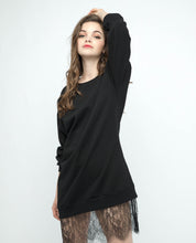 Load image into Gallery viewer, JILL LACE HEM OVERSIZED DRESS - OSMOSE ONLINE SHOPPING