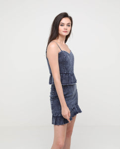 Blaire Denim Peplum Top