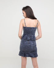 Load image into Gallery viewer, Blaire Denim Peplum Top