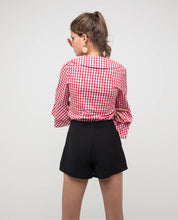 Load image into Gallery viewer, GINGHAM FLUTTERS TOP - OSMOSE ONLINE SHOPPING