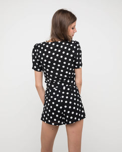 DAYLNA POLKA PRINT TOP - OSMOSE ONLINE SHOPPING