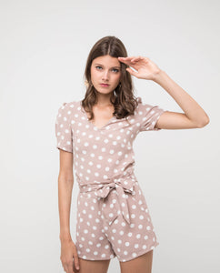 DAYLNA POLKA PRINT TOP - OSMOSE ONLINE SHOPPING