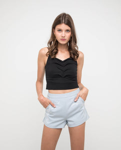 BELINDA PLEATED FRONT TOP - OSMOSE ONLINE SHOPPING