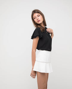 SOPHYA TRIMMED DETAIL SKIRT - OSMOSE ONLINE SHOPPING