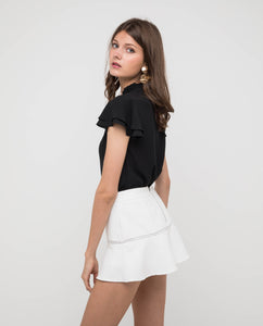 DENISA PLEAT KEYHOLE TOP - OSMOSE ONLINE SHOPPING