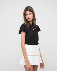 DENISA PLEAT KEYHOLE TOP - OSMOSE ONLINE SHOPPING