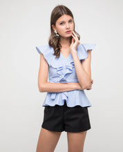 Load image into Gallery viewer, LAELIA FLUTTER PEPLUM TOP - OSMOSE ONLINE SHOPPING