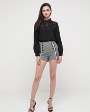 Load image into Gallery viewer, Gingham Sailor Shorts - OSMOSE ONLINE SHOPPING