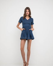 Load image into Gallery viewer, BRENDA V-NECK DENIM DRESS - OSMOSE ONLINE SHOPPING