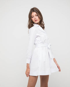 Ranice Belted Shirt Dress - OSMOSE ONLINE SHOPPING