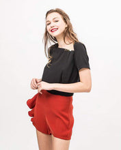 Load image into Gallery viewer, SIDE RUFFLE SHORTS - OSMOSE ONLINE SHOPPING