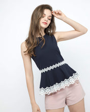 Load image into Gallery viewer, XENIA LACE TRIMMED TOP - OSMOSE ONLINE SHOPPING