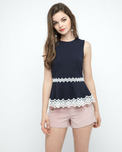 Load image into Gallery viewer, XENIA LACE TRIMMED TOP - OSMOSE ONLINE SHOPPING