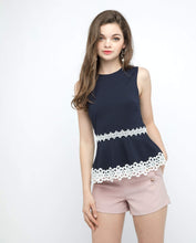 Load image into Gallery viewer, XENIA LACE TRIMMED TOP - OSMOSE ONLINE SHOPPING