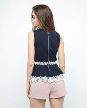 Load image into Gallery viewer, XENIA LACE TRIMMED TOP - OSMOSE ONLINE SHOPPING