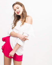 Load image into Gallery viewer, SIDE RUFFLE SHORTS - OSMOSE ONLINE SHOPPING