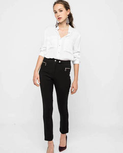 ZIPPER FITTED PANTS - OSMOSE ONLINE SHOPPING