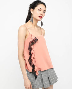 RUFFLED LACE CAMISOLE - OSMOSE ONLINE SHOPPING