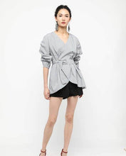 Load image into Gallery viewer, PUFFY BELTED BLOUSE - OSMOSE ONLINE SHOPPING