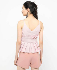 PINSTRIPES PEPLUM TOP - OSMOSE ONLINE SHOPPING