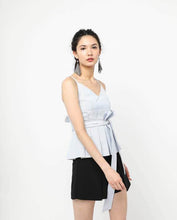 Load image into Gallery viewer, PINSTRIPES PEPLUM TOP - OSMOSE ONLINE SHOPPING