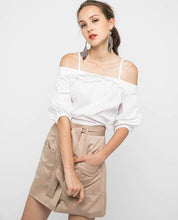 Load image into Gallery viewer, BOW PUFFY OFFSHOULDER BLOUSE - OSMOSE ONLINE SHOPPING