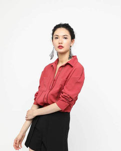 OVERSIZED SHIRT BLOUSE - OSMOSE ONLINE SHOPPING