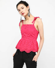 Load image into Gallery viewer, EYELET PEPLUM SPAG - OSMOSE ONLINE SHOPPING