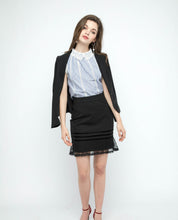 Load image into Gallery viewer, FLUTED HEM LACE SKIRT - OSMOSE ONLINE SHOPPING