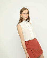 Load image into Gallery viewer, HIGH-NECK LACE DETAIL BLOUSE - OSMOSE ONLINE SHOPPING
