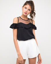 Load image into Gallery viewer, TANIA RUFFLED MESH TOP - OSMOSE ONLINE SHOPPING