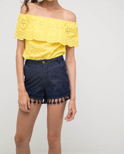 SONIA TASSEL FRINGE SHORTS - OSMOSE ONLINE SHOPPING