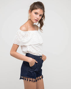 SONIA TASSEL FRINGE SHORTS - OSMOSE ONLINE SHOPPING