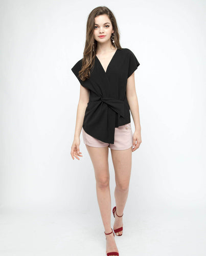 ASYMMETRICAL WRAP BLOUSE - OSMOSE ONLINE SHOPPING