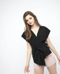 ASYMMETRICAL WRAP BLOUSE - OSMOSE ONLINE SHOPPING