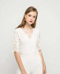 Adeline Lace Romper - OSMOSE ONLINE SHOPPING