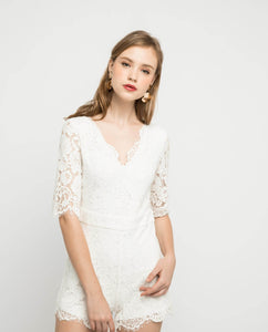 Adeline Lace Romper - OSMOSE ONLINE SHOPPING