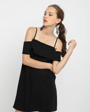 Load image into Gallery viewer, COLDSHOULDER SHIFT DRESS - OSMOSE ONLINE SHOPPING