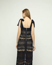 Load image into Gallery viewer, MIDNIGHT LACE MIDI DRESS - OSMOSE ONLINE SHOPPING