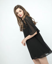 Load image into Gallery viewer, CHIFFON OVERLAY BASIC DRESS - OSMOSE ONLINE SHOPPING