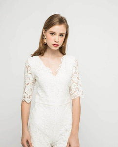 Adeline Lace Romper - OSMOSE ONLINE SHOPPING
